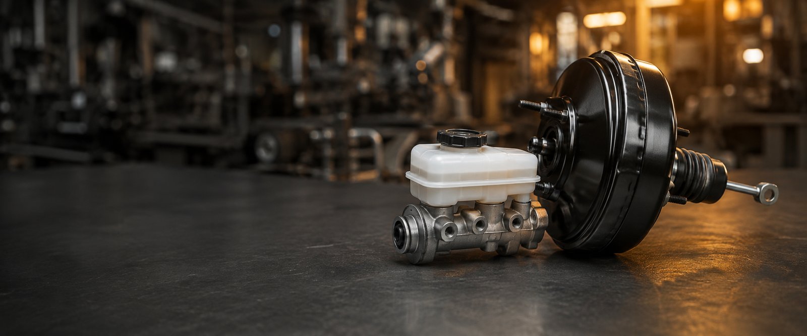 Vacuum booster and master cylinder in the AODA Machinery workshop
